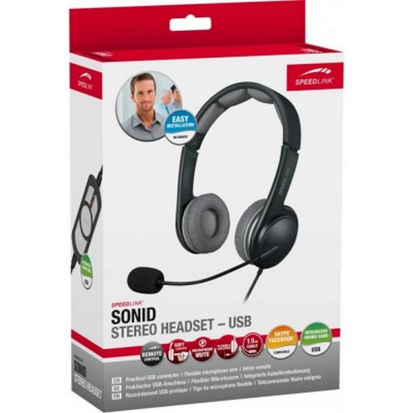 

Навушники накладні провідні з мікрофоном SpeedLink Sonid Stereo, Sonid Stereo Black/Grey (SL-870002-BKGY)