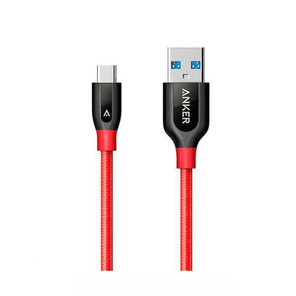 

Кабель USB (папа) = USB type C (папа) Anker Powerline+ 0.9m V3 Red, Powerline+ USB-C V3