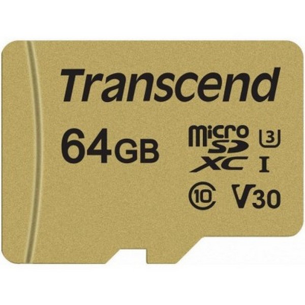 

Карта памяті MicroSDHC 64 GB class 10 Transcend UHS-I U3 500S + SD Adapter TS64GUSD500S, 64 GB microSDXC UHS-I U3 500S + SD Adapter TS64GUSD500S