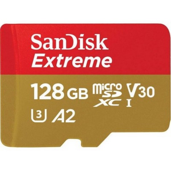 

Карта памяті MicroSDHC 128 Gb class 10 SanDisk UHS-I U3 Extreme A2 + SD Adapter SDSQXA1-128G-GN6MA, 128 GB microSDXC UHS-I U3 Extreme A2 + SD Adapter SDSQXA1-128G-GN6MA Новинка