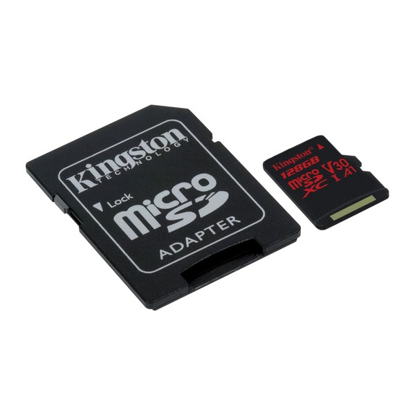 

Карта памяті MicroSDHC 128 Gb class 10 Kingston UHS I U3 Canvas React + SD Adapter (SDCR/128GB, 128 GB microSDXC class 10 UHS-I U3 Canvas React + SD Adapter SDCR/128GB