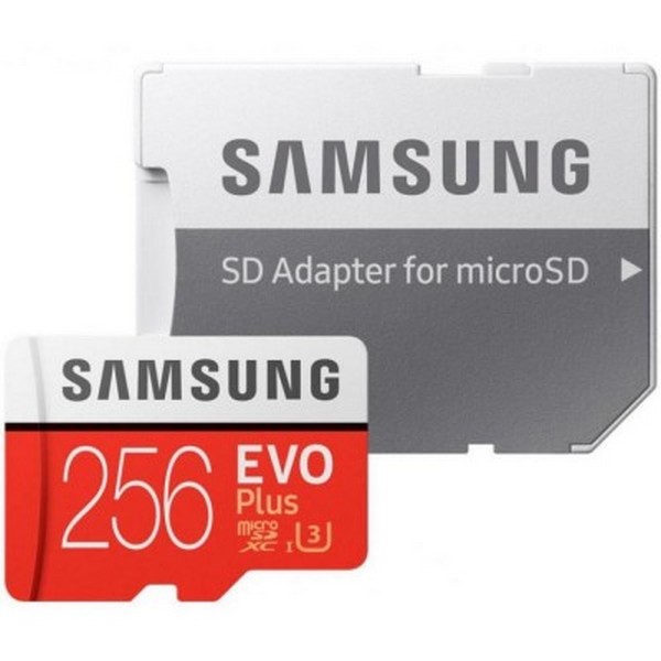 

Карта памяті MicroSDHC 256 Гб class 10 Samsung UHS-I U3 EVO Plus + SD Adapter MB-MC256GA, 256 GB microSDXC Class 10 UHS-I U3 EVO Plus + SD Adapter MB-MC256GA