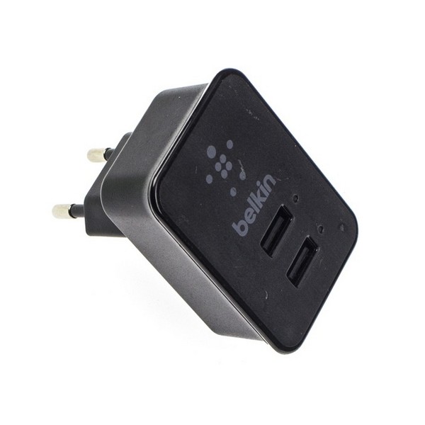 

Зарядний пристрій мережевий Apple Lightning 2xUSB 2.1A Belkin F8J053 Black, F8J053