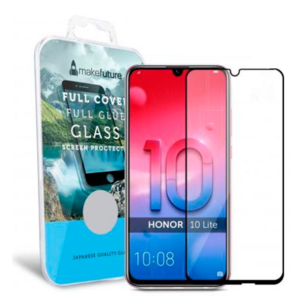 

Захисне скло Huawei P Smart 2019/Honor 10 Lite Full Cover Full Glue прозоре (чорне) MakeFuture, MGFCFG-H10L