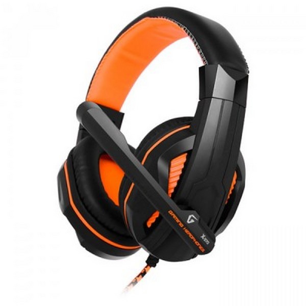 

Навушники накладні провідні з мікрофоном Gemix X-370 Black/Orange, X-370