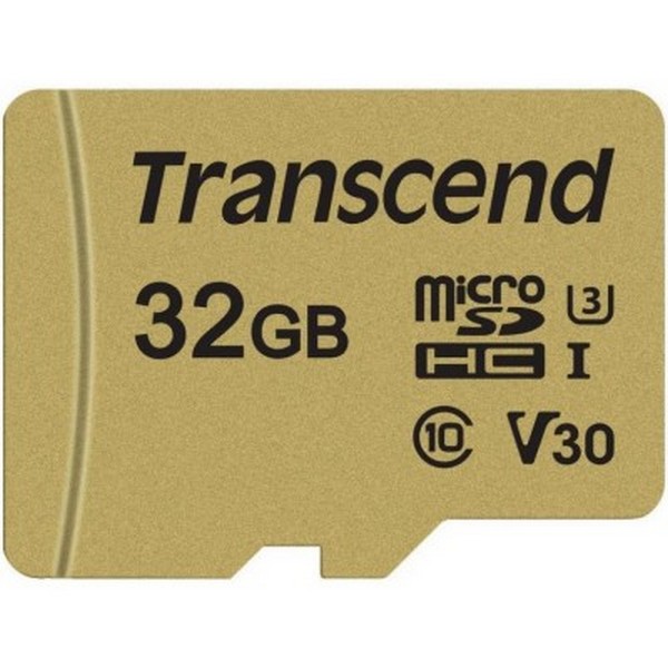 

Карта памяті MicroSDHC 32GB class 10 (SD адаптер) Transcend, 32 GB microSDHC UHS-I U3 500S + SD Adapter TS32GUSD500S