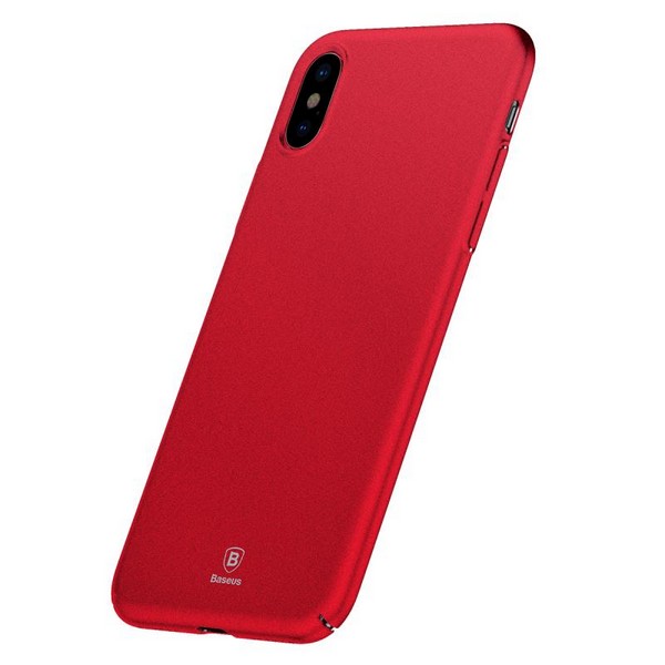 

Накладка для iPhone X/iPhone XS пластик Baseus Meteorite Red, Meteorite Case for iPhone X Red WIAPIPHX-YU09