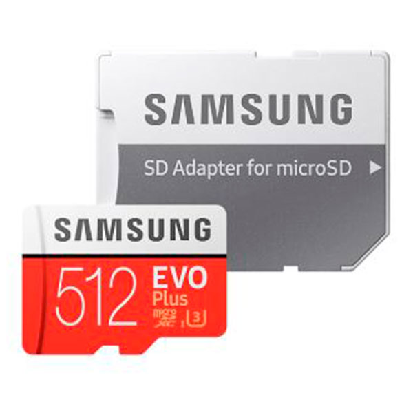 

Карта памяті MicroSDXC 512Gb Samsung C10 UHS-I U3 R100/W90MB/s Evo Plus + SD адаптер, MB-MC512GA/RU