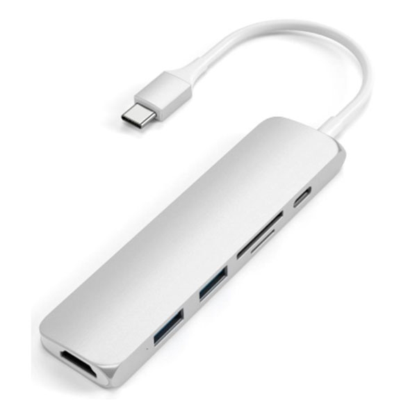 

USB-хаб Satechi Slim Aluminum Type C Multi-Port Adapter 4K (ST-SCMA2S) Silver, Slim Aluminum Type-C Multi-Port Adapter 4K Silver (ST-SCMA2S)