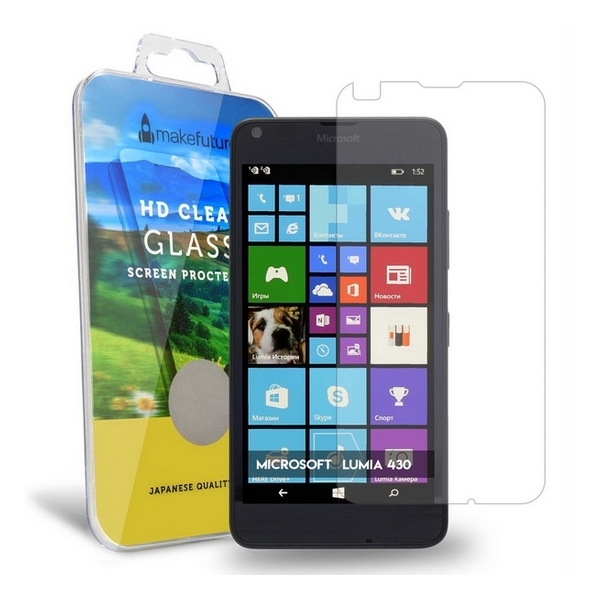 

Захисне скло Microsoft Lumia 430 (Nokia) прозоре MakeFuture, Защитное стекло Microsoft Lumia 430 (MG-MIL430)