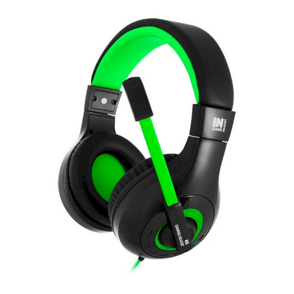 

Навушники накладні провідні з мікрофоном Gemix N3 Black/Green, N3 Black/Green