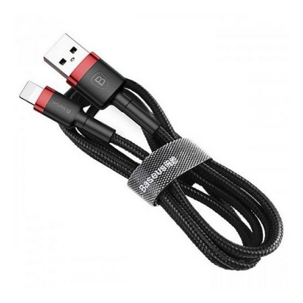 

Кабель USB (папа) = Apple Lightning 1 м Baseus cafule 2.4A Red+Black, cafule 2.4A Black+Grey