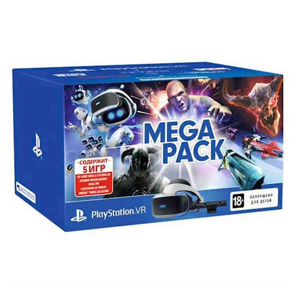 

Окуляри віртуальної реальності Sony PlayStation VR MegaPack + 5 ігор в комплекті, PlayStation MegaPack