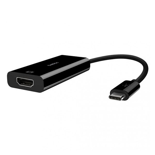 

Перехідник Type C (папа ) = HDMI (мама) Belkin 4K 60HZ Black, USB-C - HDMI Black (F2CU038BTBLK)