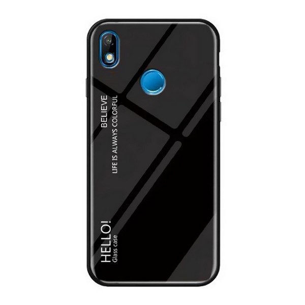 

Накладка для Xiaomi Redmi 7A TPU+Glass Gradient HELLO Black, Xiaomi Mi CC9 TPU+Glass Gradient HELLO