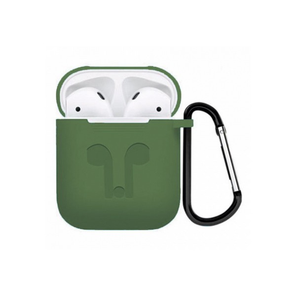 

Чохол для Apple AirPods (air pods) Silicon case with carabine Olive, Apple AirPods (air pods) Silicon case with carabine