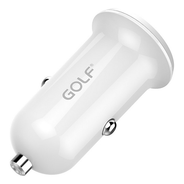 

Адаптер автомобільний універсальний 2xUSB 1A Golf GF-C5 Car Charger White, GF-C5 Car charger 1USB 1A White