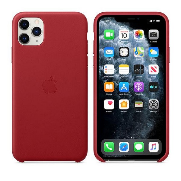 

Накладка для iPhone 11 Pro Max Leather case PRODUCT RED (MX0F2, iPhone 11 Pro Max Leather Case