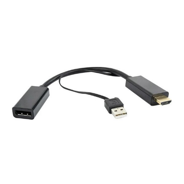 

Адаптер DisplayPort (папа) = HDMI (папа) 0.15 м Cablexpert DSC-HDMI-DP, DisplayPort - HDMI Black (DSC-HDMI-DP)