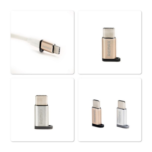 

Перехідник microUSB = USB Type C Remax RA-USB1-SILVER, Feliz RA-USB1 microUSB to Type-C silver