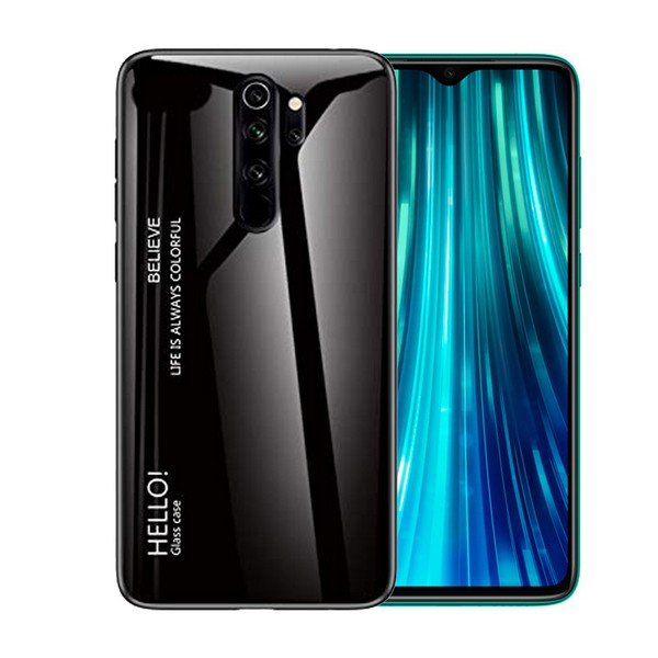 

Накладка для Xiaomi Redmi Note 8 Pro Epik TPU+Glass Gradient HELLO Black, Gradient HELLO для Xiaomi Redmi Note 8 Pro