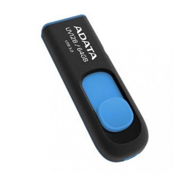 

Флеш память 64GB USB 3.1 A-Data UV128 Black-Blue (AUV128-64G-RBE, 64 GB UV128 Black-Blue USB 3.0 (AUV128-64G-RBE)