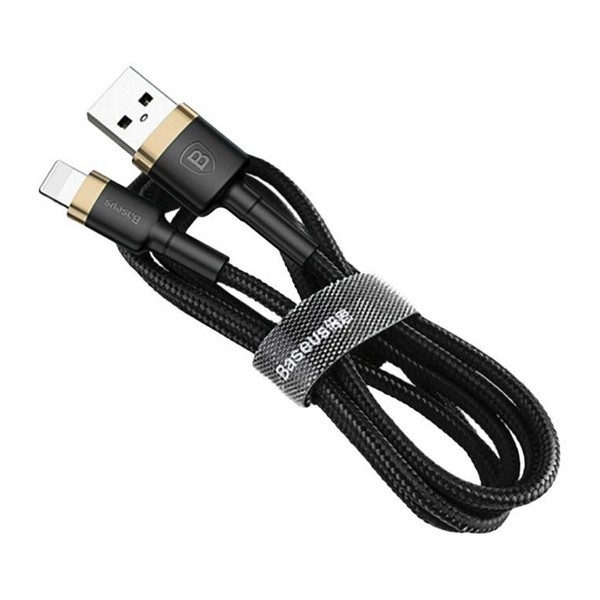 

Кабель USB (папа) = Apple Lightning (папа) 3 м Baseus CALKLF-RV1 Black, cafule Cable USB For iP 2A 3m Gold+Black (CALKLF-RV1)