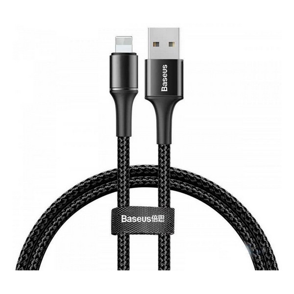 

Кабель USB (папа) = Apple Lightning (папа) 2 м Baseus CALGH-C01 Black, halo data cable USB For IP 1.5A 2m Black (CALGH-C01)