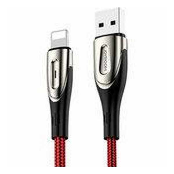 

Кабель USB (папа) = Apple Lightning (папа) 1.2 м Joyroom Sharp S-M411 Red, Sharp S-M411 Lightning 1.2m 3A Red