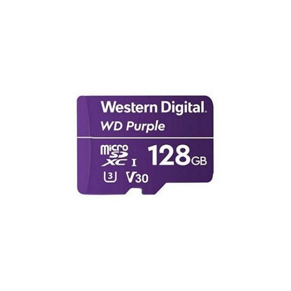 

Карта памяті microSDXC 128 Gb class 10 Western Digital UHS-I U3 Purple WDD128G1P0A, 128 GB microSDXC UHS-I U3 Class 10 Purple WDD128G1P0A