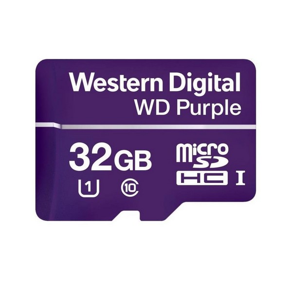 

Карта памяті microSDHC 32 Gb class 10 Western Digital UHS-I Purple WDD032G1P0A, 32 GB microSDHC UHS-I Class 10 Purple WDD032G1P0A