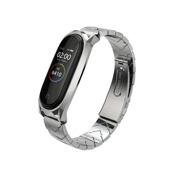 

Ремінь для браслету Xiaomi Mi Band 3/Mi Band 4 Mijobs Metal Band V Style Silver, Metal Band V Style for Xiaomi Mi Band 4/3 Silver