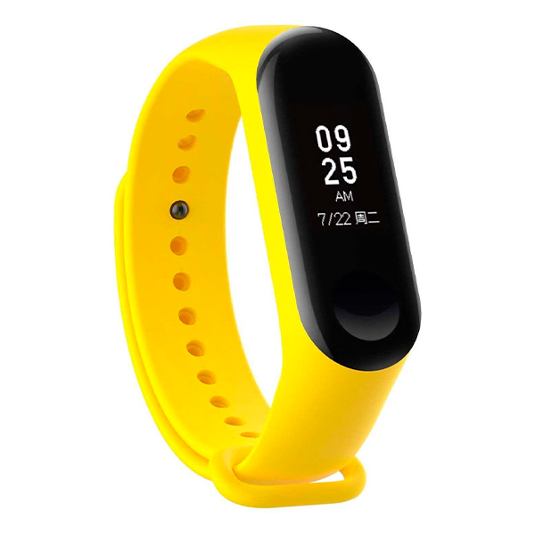 

Ремінь для браслету Xiaomi Mi Band 3 Smooth Yellow, Сменный браслет Smart Band для Mi Band 3 и Mi Band 4 Smooth желтый