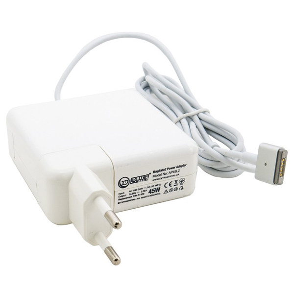 

Блок живлення для ноутбука Apple MacBook Air 45W MagSafe2 AP45L2 Extradigital White, APPLE 45W MagSafe2