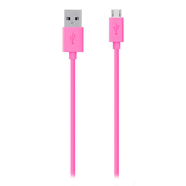 

Кабель USB (папа) = microUSB універсальний Belkin charge/sync cable 1.2м Pink, F2CU012bt2M-PNK