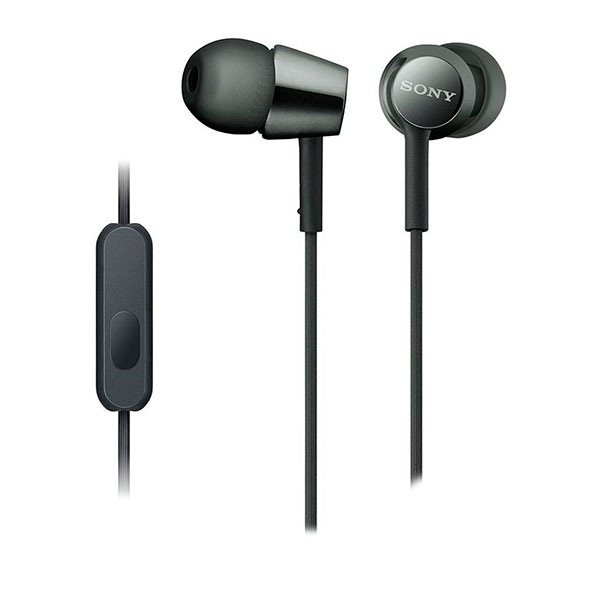 

Навушники вакуумні провідні з мікрофоном Sony MDR-EX155AP Black, MDR-EX155AP