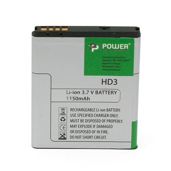 

Акумулятор PowerPlant HTC HD3 (BA S540) 1150 mAh, HTC HD3 BA S540 (1150 mAh)