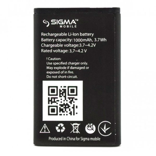 

Акумулятор Sigma Comfort 50 Slim original 1000 mAh, Comfort 50 Slim original