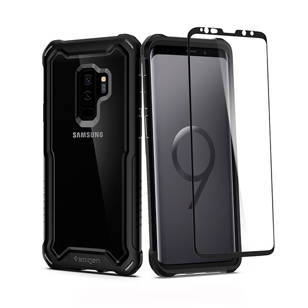 

Накладка для Samsung Galaxy G965 S9 Plus пластик Spigen Hybrid 360 (+скло) Black, Hybrid 360 Samsung Galaxy G965 S9 Plus