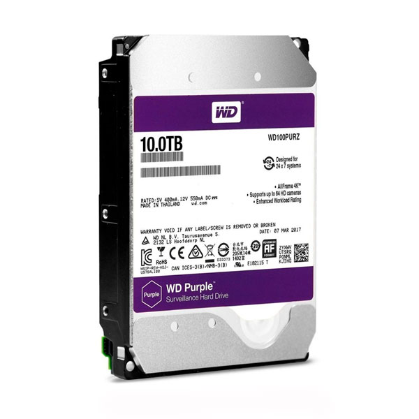 

Жорсткий диск внутрішній 10 Tb Western Digital Purple (Western Digital 100PURZ, Purple (WD100PURZ)